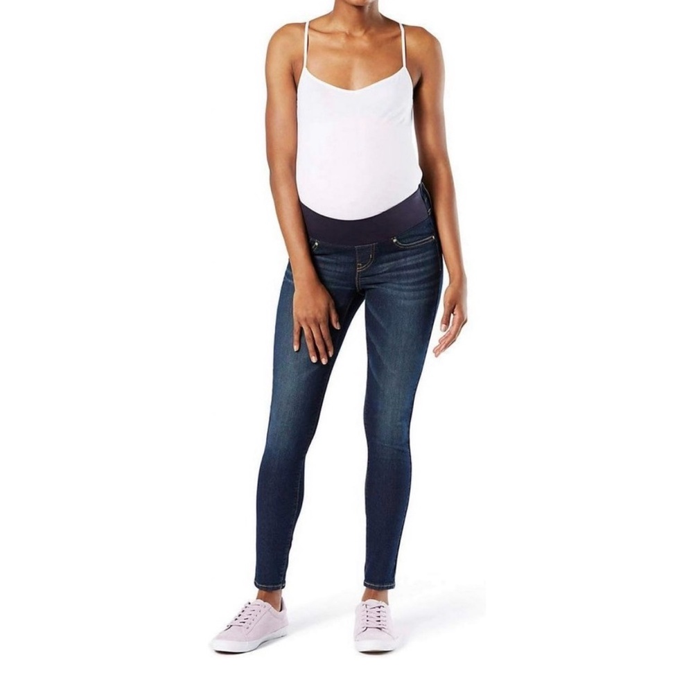 Women's Maternity Blue Skinny Jeans
